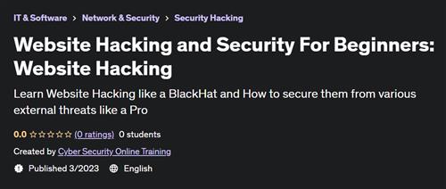 Website Hacking and Security For Beginners Website Hacking