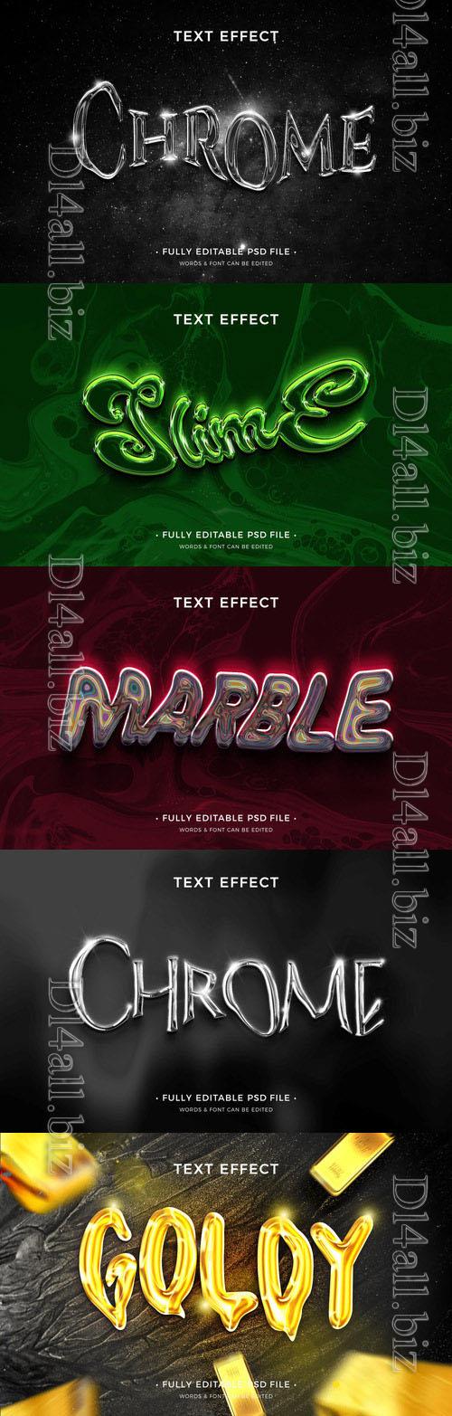 Psd style text effect editable set vol 286