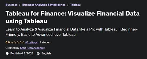 Tableau for Finance Visualize Financial Data using Tableau