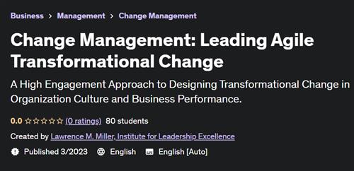 Change Management Leading Agile Transformational Change