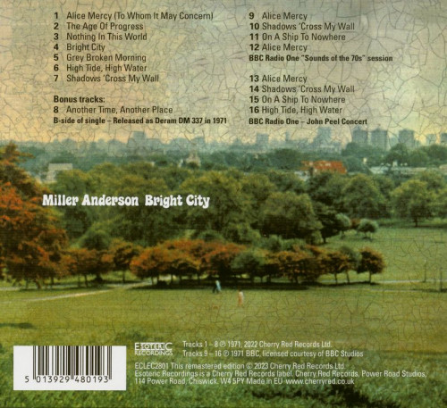 Miller Anderson - Bright City (Expanded Edition) [WEB] (1971/2023)