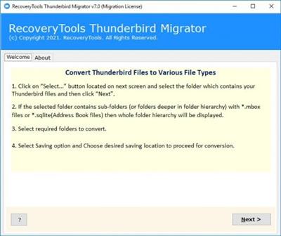 RecoveryTools Thunderbird Migrator  7.5