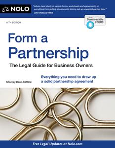 Form a Partnership  The Legal Guide for Business Owners, 11th Edition