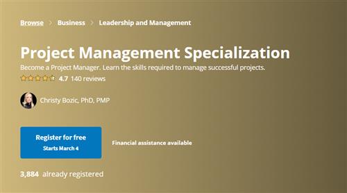 Coursera –  Project Management Specialization –  Download Free