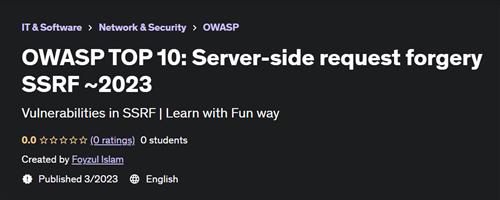 OWASP TOP 10 Server-side request forgery SSRF ~2023
