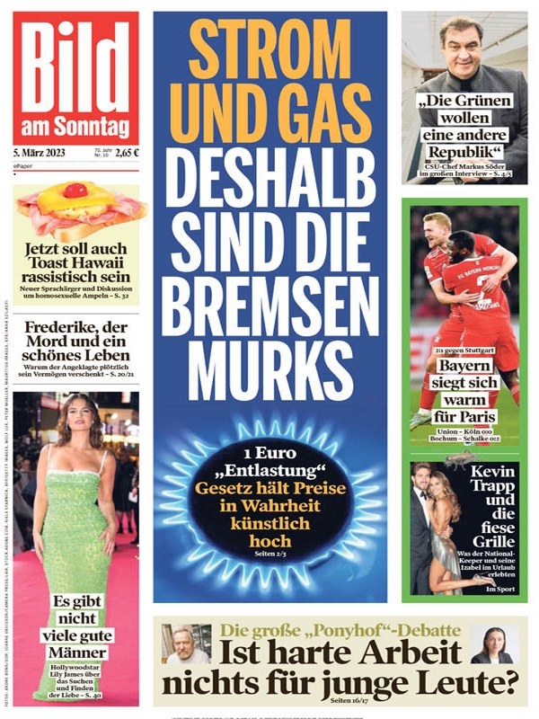 Bild am Sonntag - 05. Marz 2023