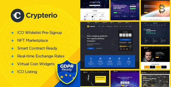 ThemeForest - Crypterio v2.4.5 - NFT and Crypto Landing Page WordPress Theme - 21274387 - NULLED