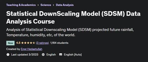 Statistical DownScaling Model (SDSM) Data Analysis Course