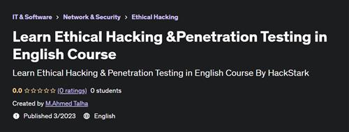Learn Ethical Hacking &Penetration Testing in English Course