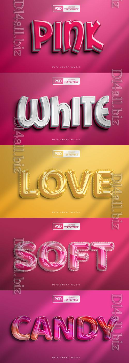 Psd style text effect editable collection vol 289