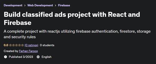 Build classified ads project with React and Firebase