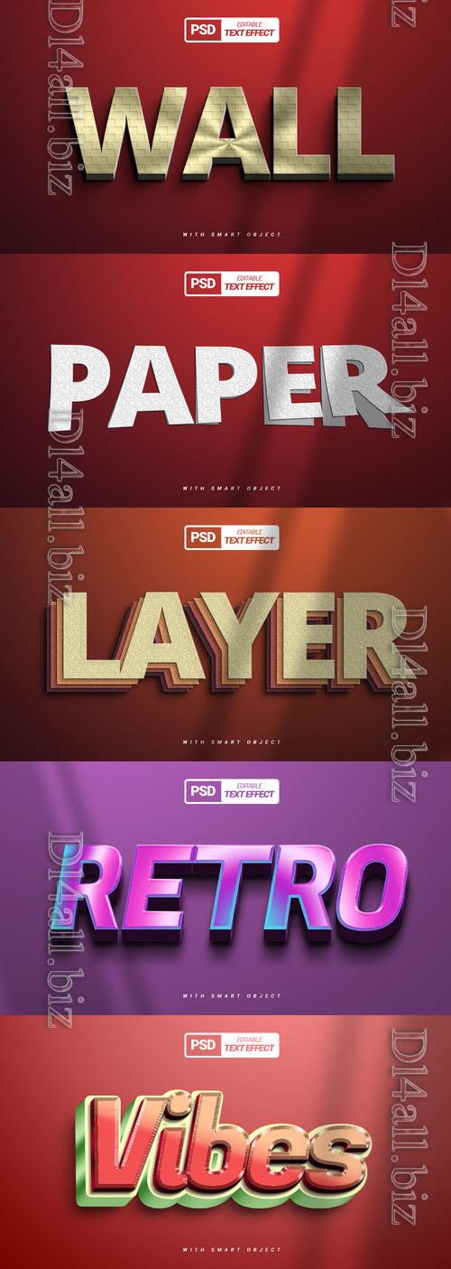 Psd style text effect editable collection vol 292