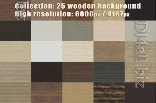 Collection - 25 wooden - background pack