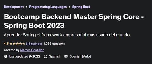 Bootcamp Backend Master Spring Core –  Spring Boot 2023 –  Download Free