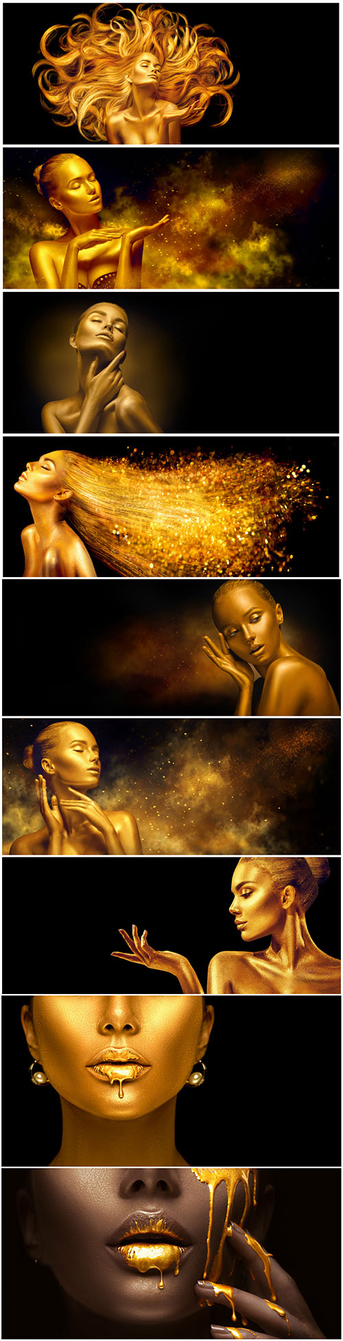 Golden girl - creative stock photo 