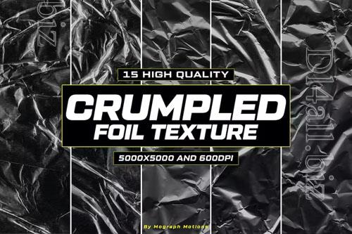 15 Crumpled Foil Paper Texture Pack