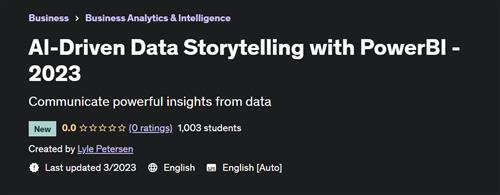 AI– Driven Data Storytelling with PowerBI –  2023 –  Download Free