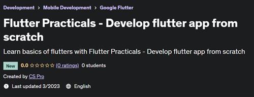 Flutter Practicals - Develop flutter app from scratch
