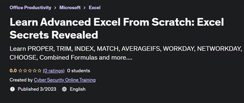 Learn Advanced Excel From Scratch - Excel Secrets Revealed