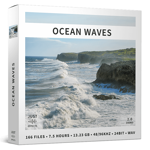 Just Sound Effects Ocean Waves WAV (2023 Updated Pack)