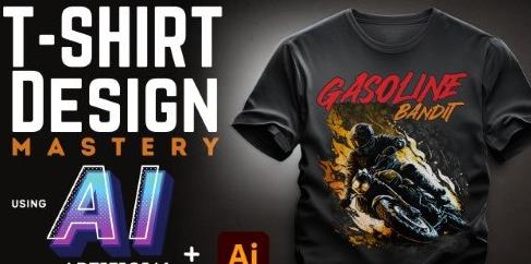 T-Shirt Design Mastery Using A. I and Adobe Illustrator