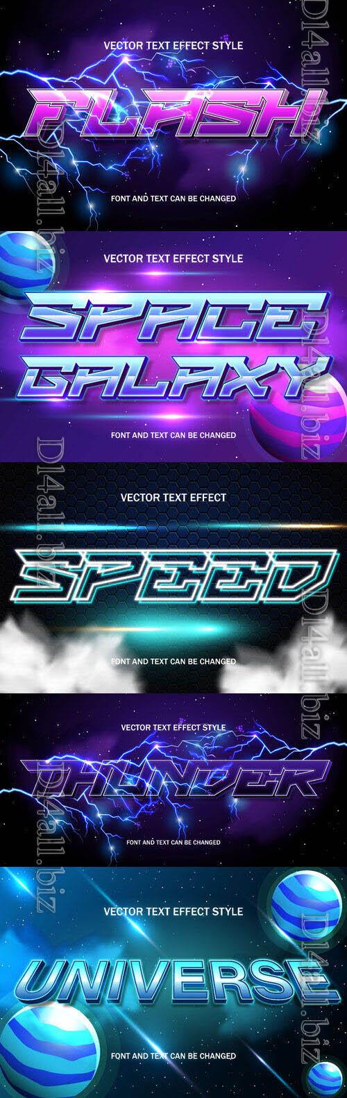 Vector 3d text editable, text effect font design  set vol 73