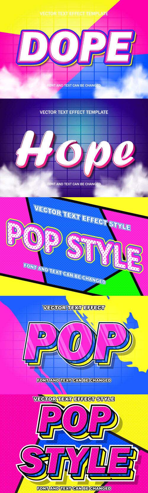 Vector 3d text editable, text effect font design
 set vol 82 