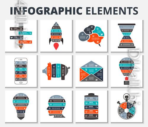 Vector vector elements for business education startup infographic
