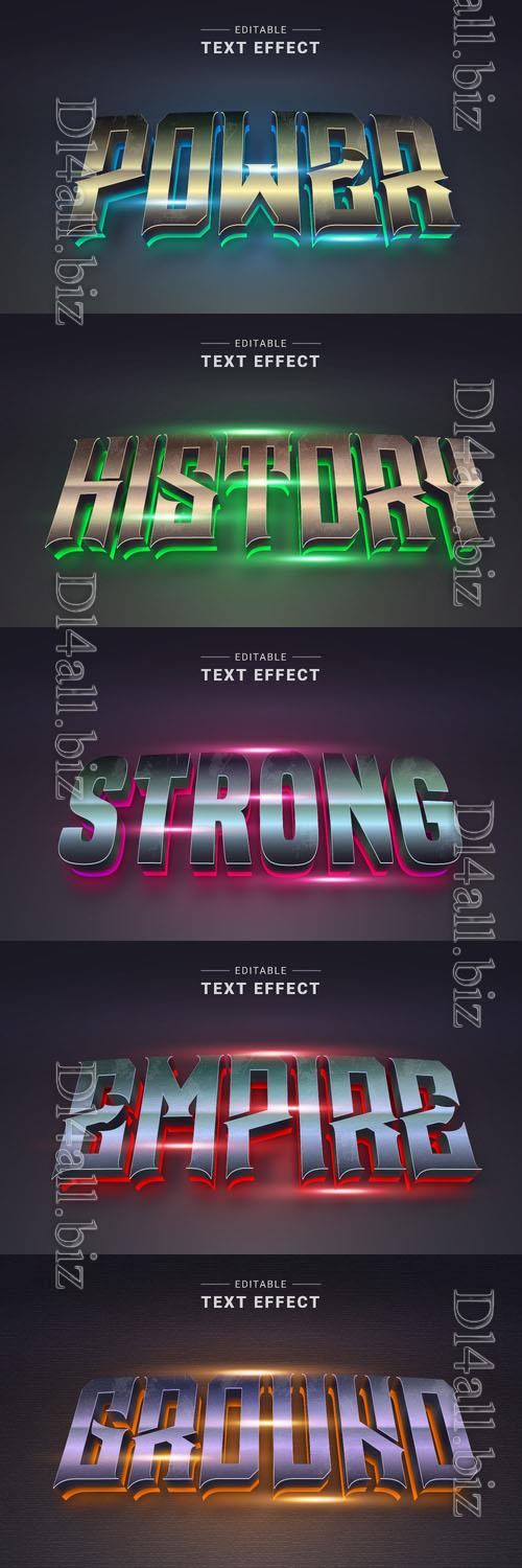 Vector 3d text editable, text effect font design  vol 103