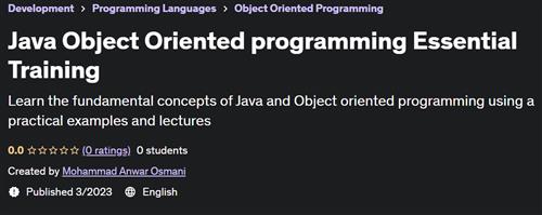 Java Object Oriented programming Essential Training –  Download Free