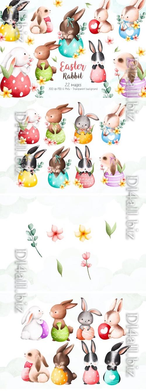 Easter Rabbit Clipart Design