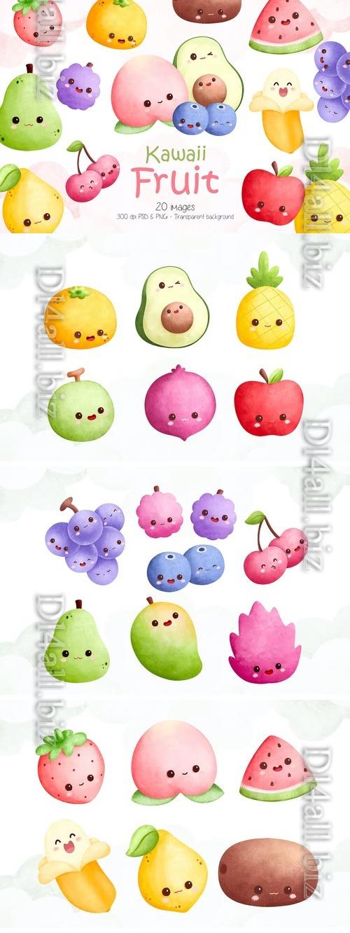 Fruit Character Clipart Design