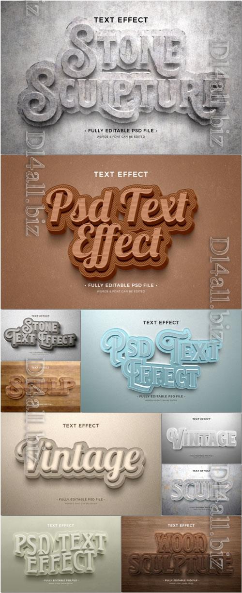 PSD sculping text effect design