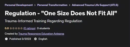 Regulation - One Size Does Not Fit All