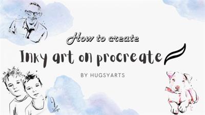 Learn how to create inky modern art on procreate inc  brushset