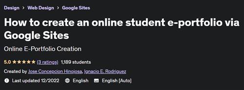 How to create an online student e-portfolio via Google Sites