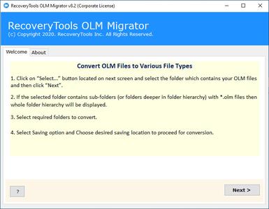 RecoveryTools OLM Migrator 9.2