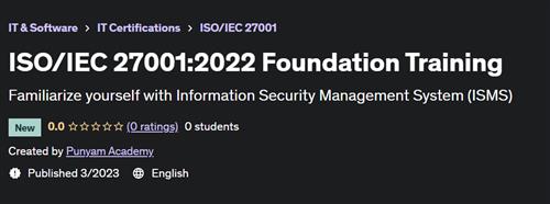 ISO/IEC 27001:2022 Foundation Training