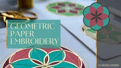 Geometric Paper Embroidery: Construct, Colour and Stitch a Simple Pattern on  Paper