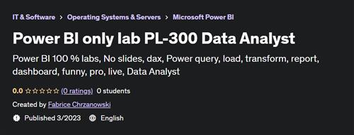 Power BI only lab PL– 300 Data Analyst