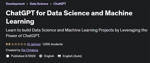 ChatGPT for Data Science and Machine Learning