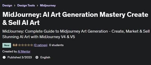 MidJourney –  AI Art Generation Mastery Create & Sell AI Art –  Download Free