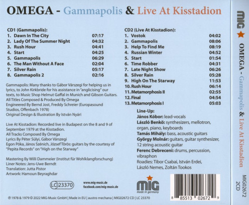 Omega - Gammapolis & Live at Kisstadion (1978.79) (2022) (2CD)Lossless