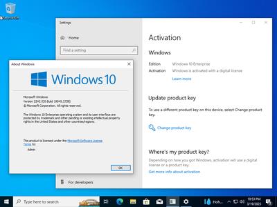 Windows 10 Enterprise 22H2 build 19045.2728 With Office 2021 Pro Plus Multilingual Preactivated (x64) 