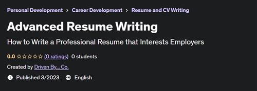 Advanced Resume Writing
