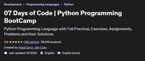 07 Days of Code – Python Programming BootCamp