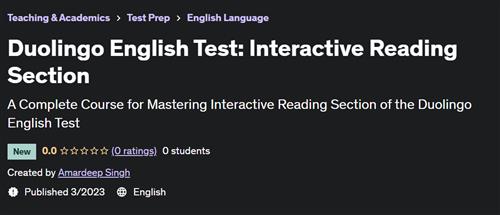 Duolingo English Test Interactive Reading Section