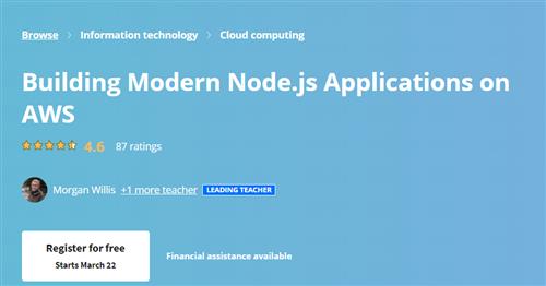 Coursera –  Building Modern Node.js Applications on AWS –  Download Free