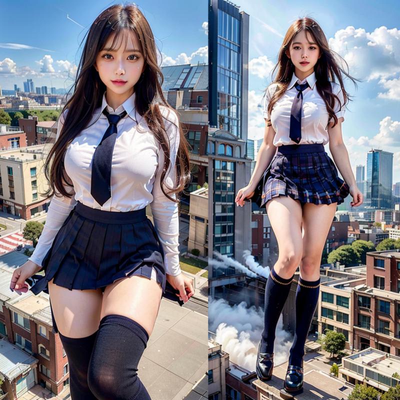 Yasu-tsuyokute - Giant high school girl 3D Porn Comic