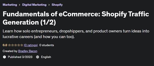 Fundamentals of eCommerce Shopify Traffic Generation (1/2)